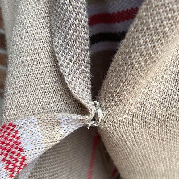 Tribekka 44 Ladies M Tan Hooded Open Sweater Pattern Cardigan - Picture 5 of 12